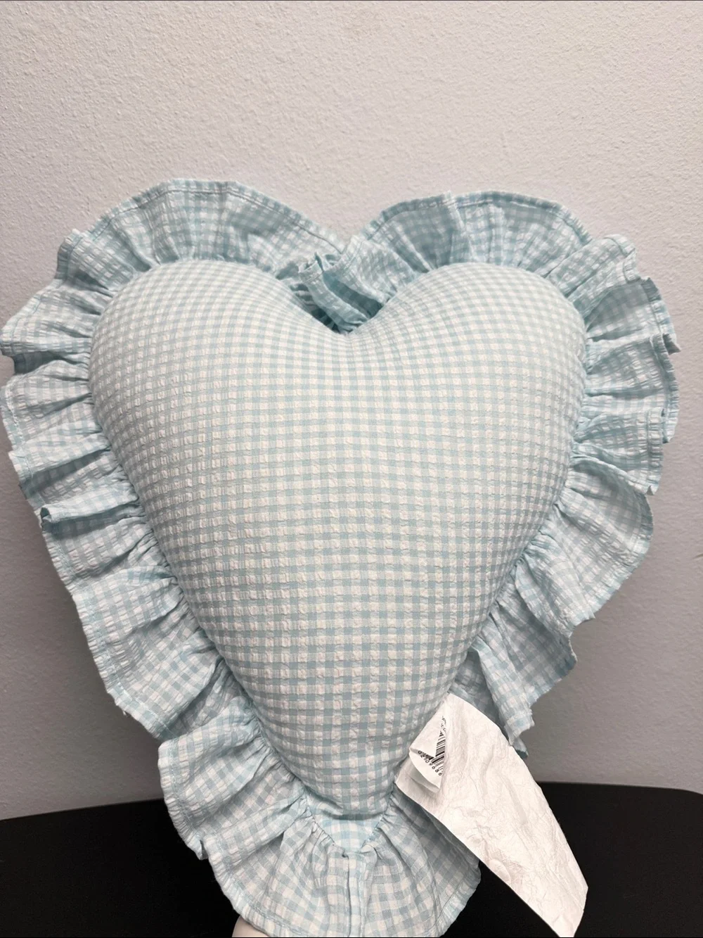 Style House | “Nap Queen” Embroidered Heart Gingham Pillow Home Decor